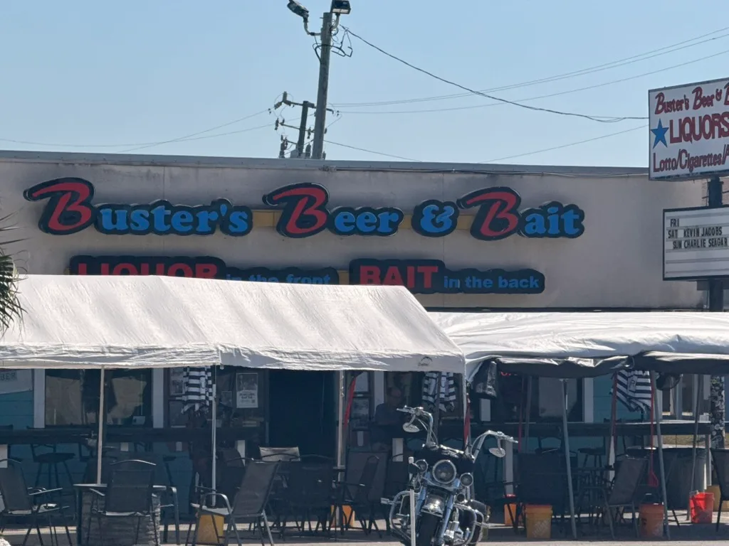 Buster's Beer and Bait exterior sign Panama City Beach FL